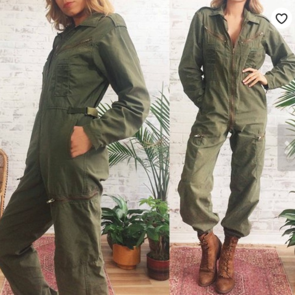 Vintage 1970's Military Jumpsuit - MEDIUM
